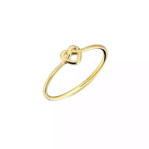 انگشتر طلا بدون نگین زنانه قلب و بینهایت آنیل - 0.8, 53