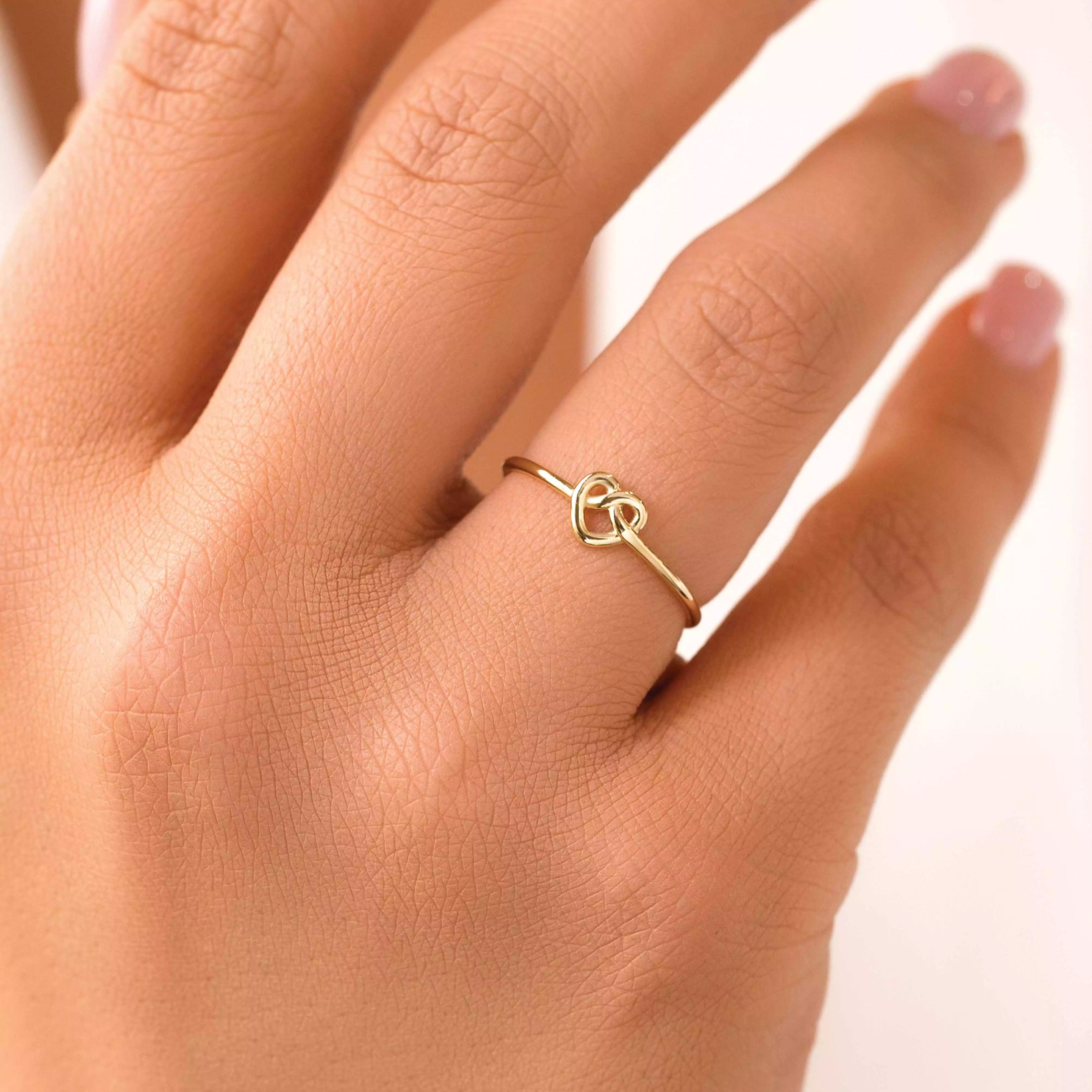 انگشتر طلا بدون نگین زنانه قلب و بینهایت آنیل