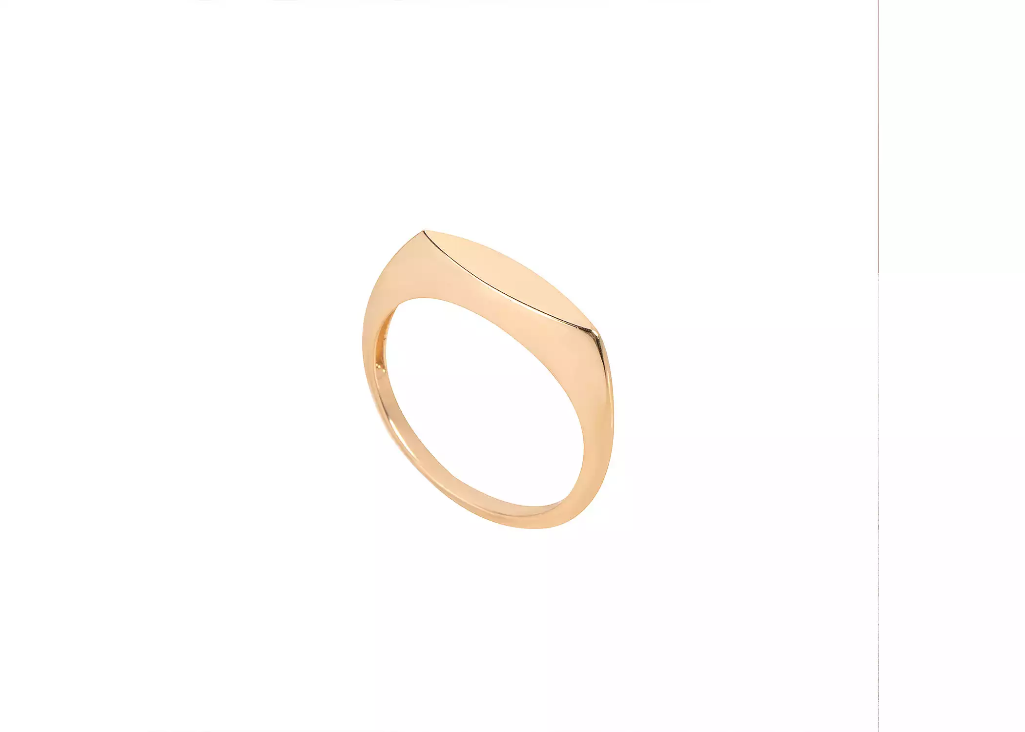 انگشتر زنانه طلا تخت بیضی