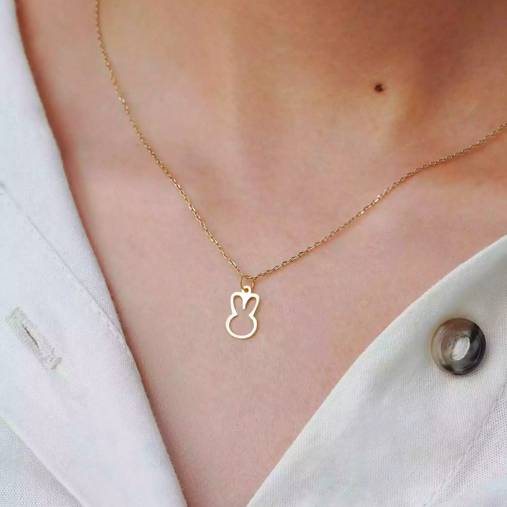 آویز طلا زنانه خرگوش مینیمال