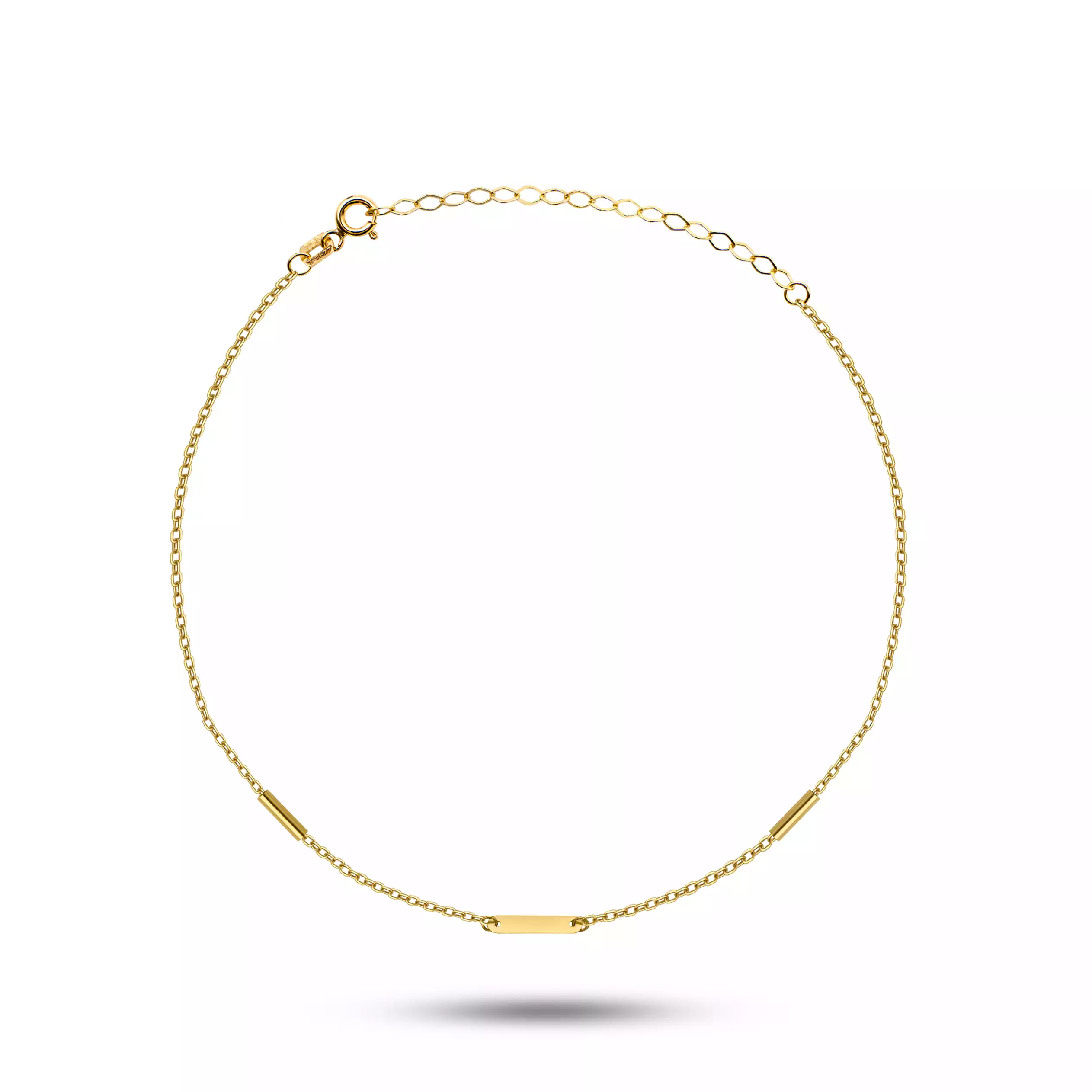 دستبند طلا زنجیری آینه‌ای تعادل