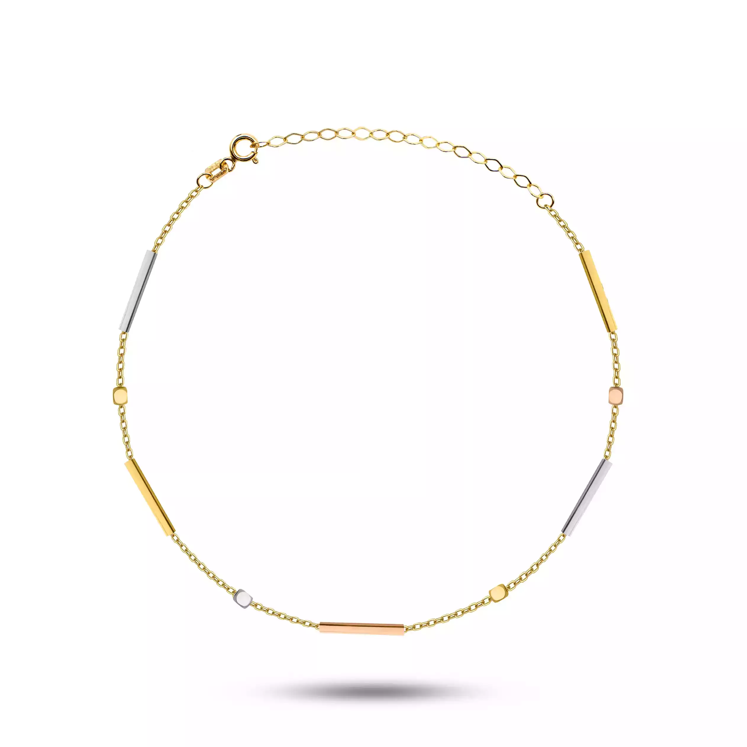 دستبند طلا زنجیری خطی تریلیوم