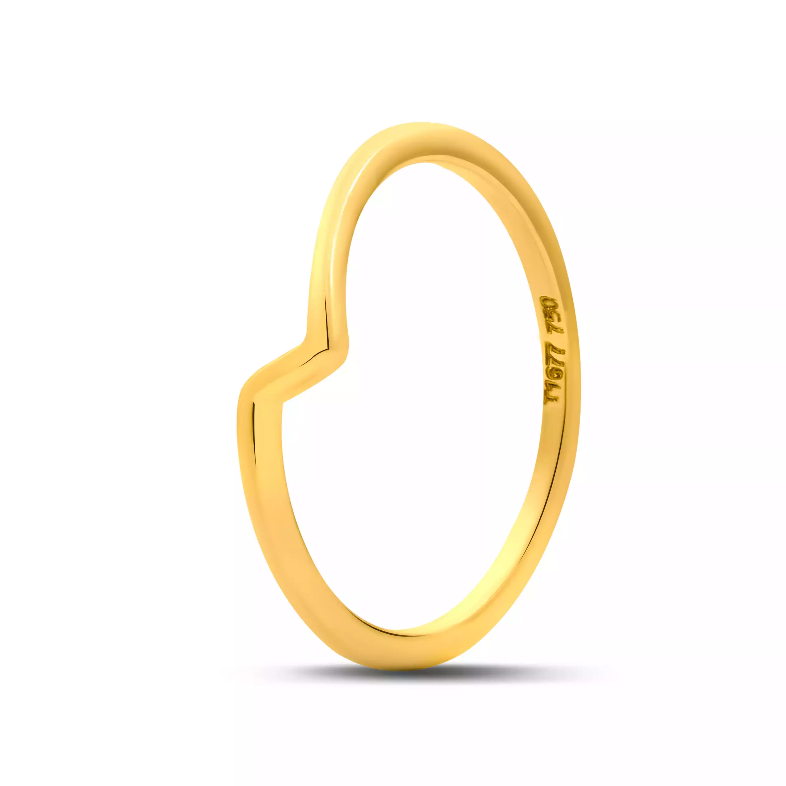 انگشتر زنانه طلا بدون نگین موج ریز