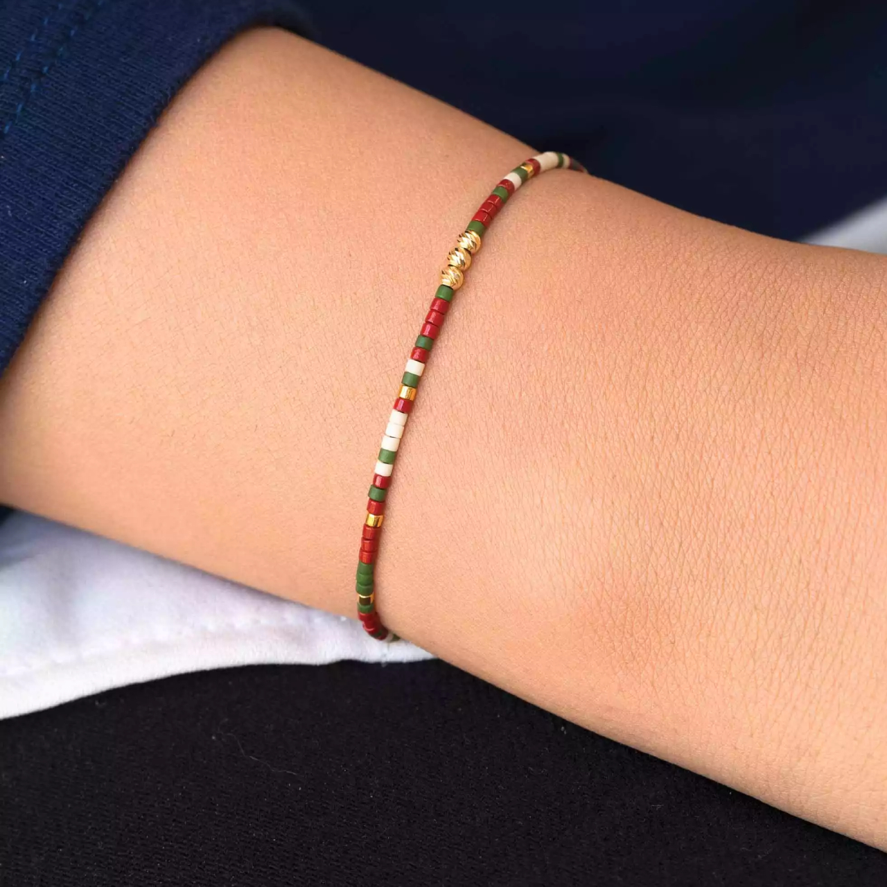 دستبند طلا بافت میوکی مولتی کالر