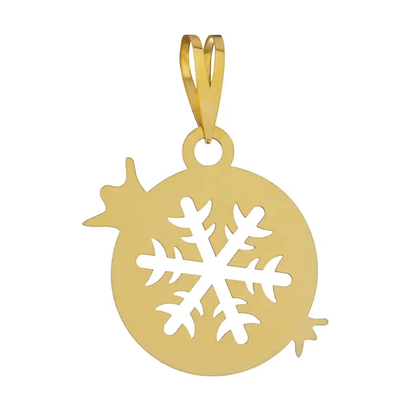 نیمست طلا 18 عیار زنانه طرح انار و برف مدل MS0646