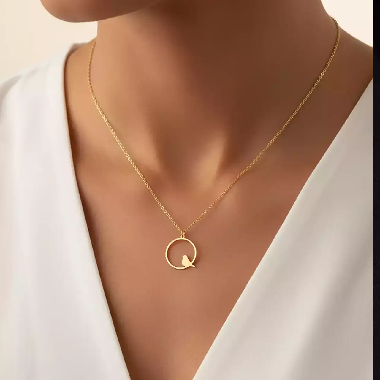 گردنبند طلا زنجیری آوای پرنده