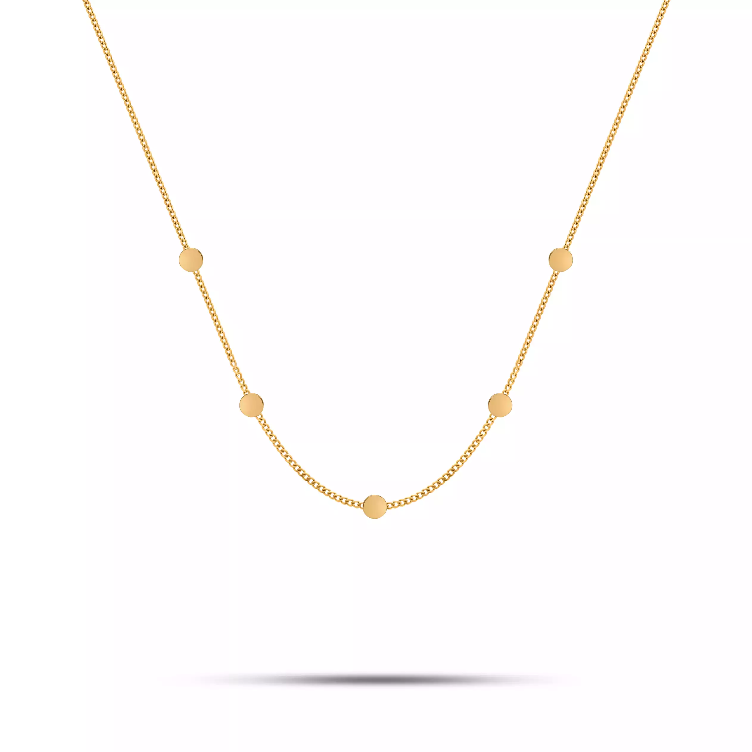 گردنبند طلا زنجیری دایره سلین