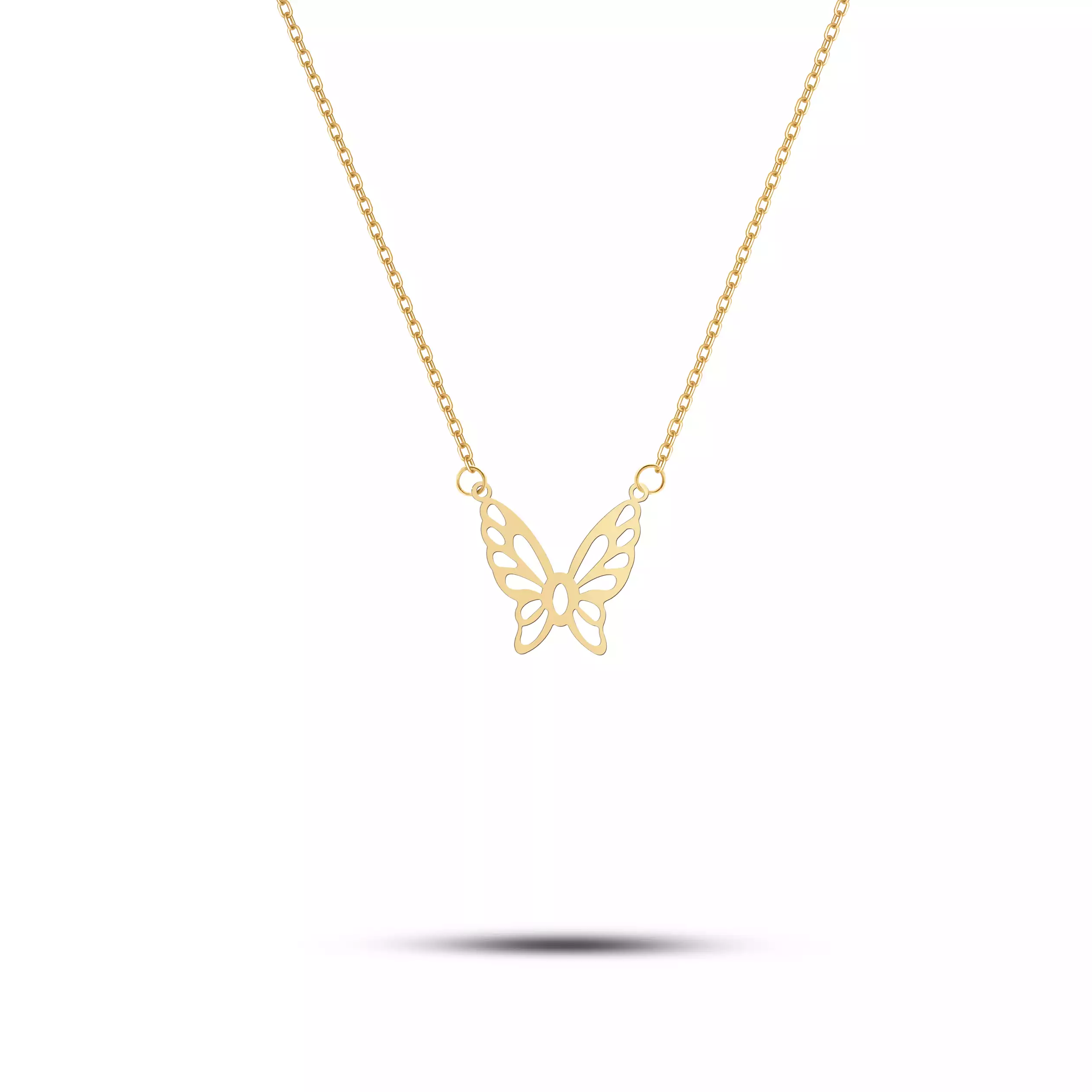 گردنبند طلا طرح پروانه اوریگامی