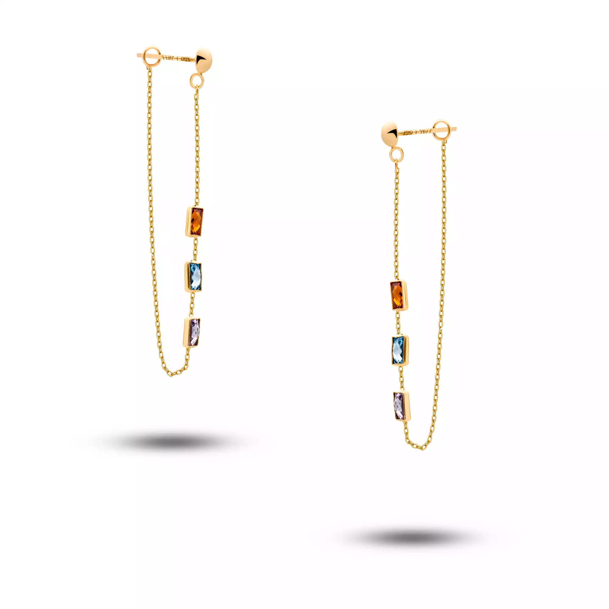 گوشواره طلا سه باگت آنیل