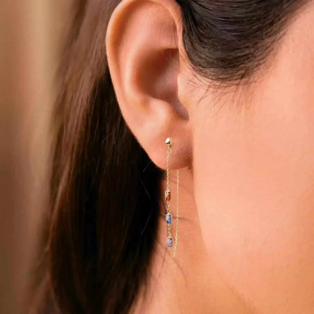 گوشواره طلا سه باگت آنیل