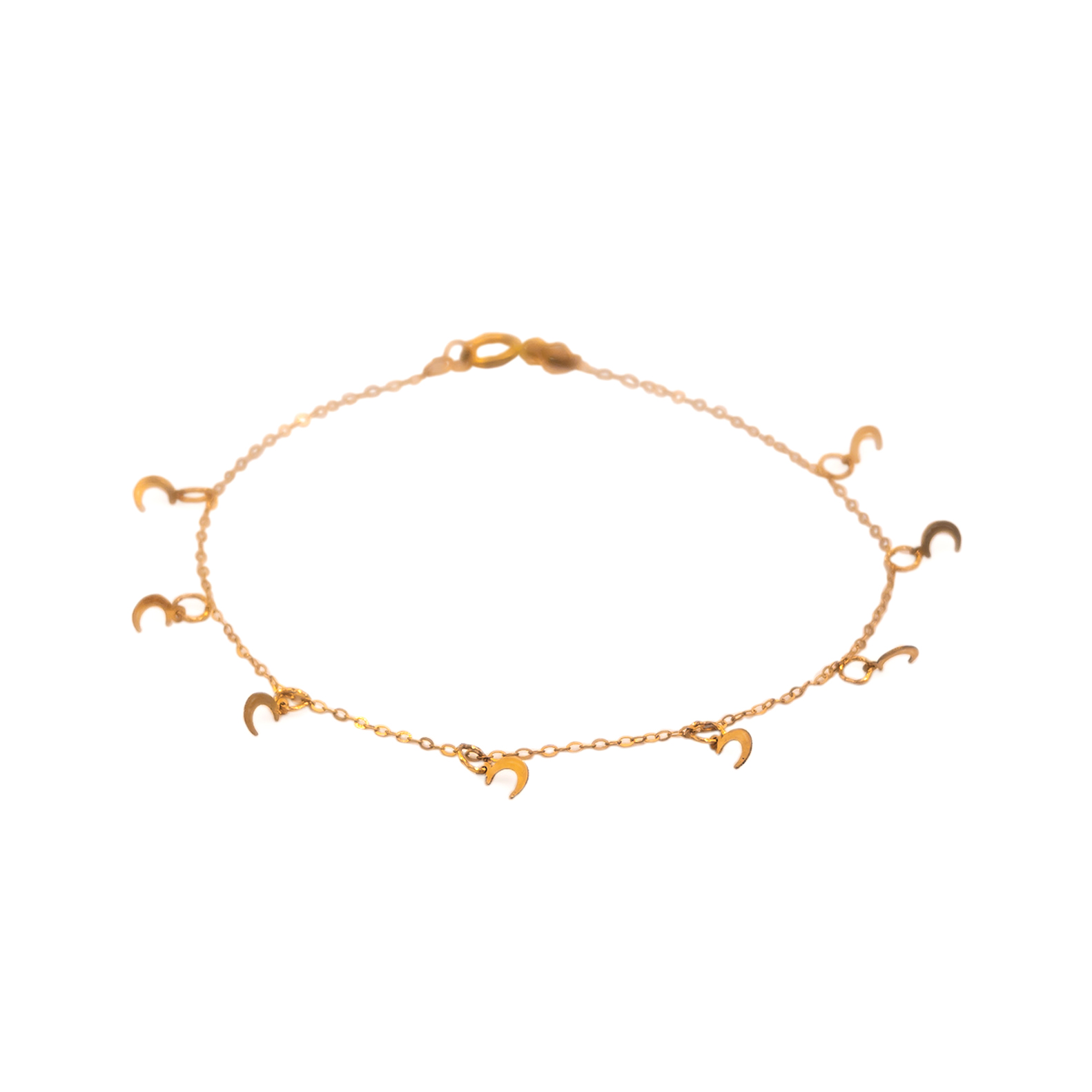 دستبند طلای 18 عیار مدل آویزدار ماه