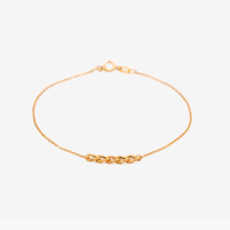 دستبند طلای 18 عیار مدل زنجیری کارتیه