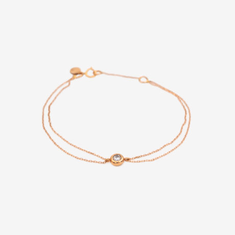 دستبند طلای 18 عیار مدل نگین دار