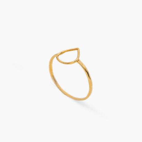 انگشتر طلا 18 عیار زنانه طرح اشک