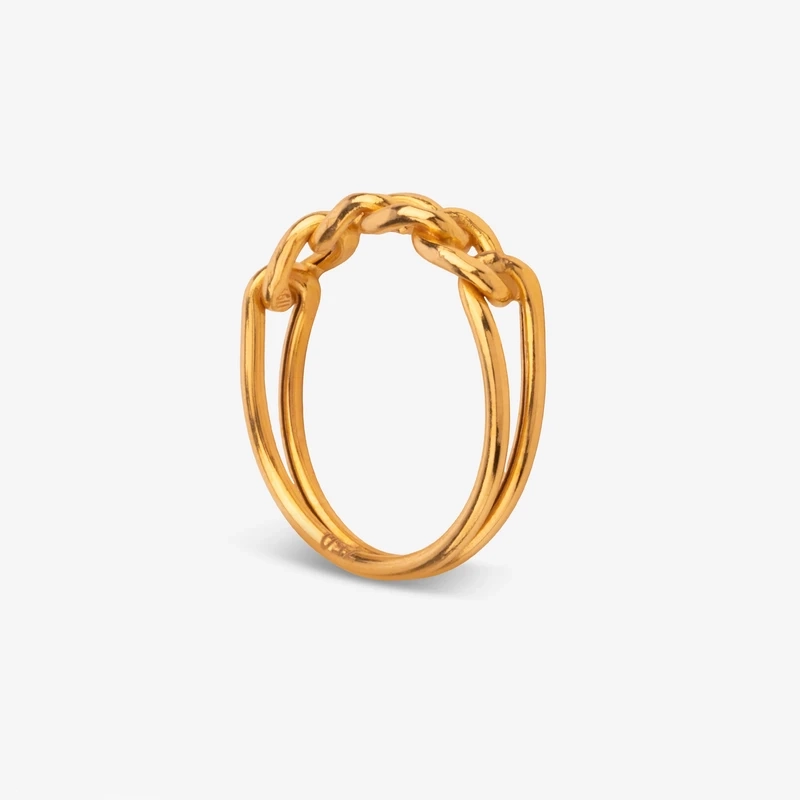 انگشتر طلا 18 عیار زنانه با طرح کارتیه مدل MR0258