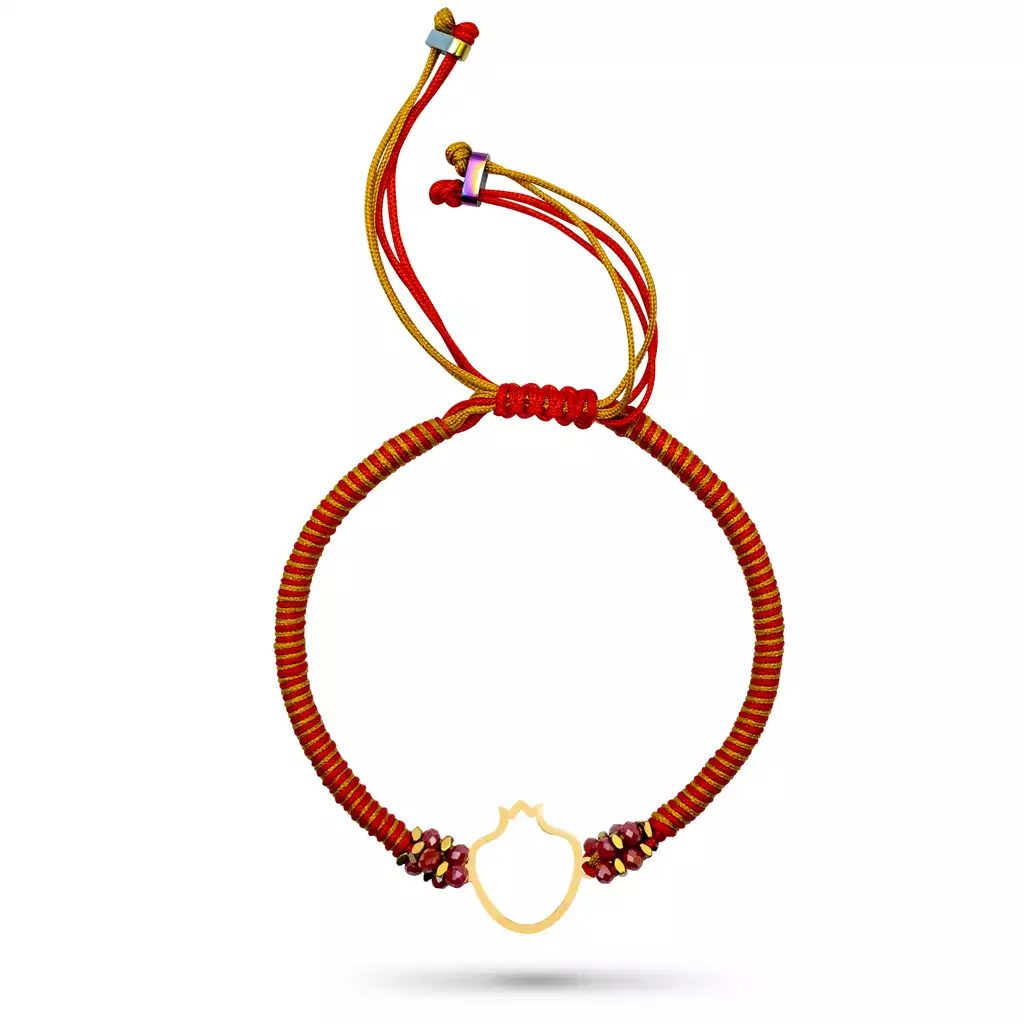 دستبند طلا بافت انار