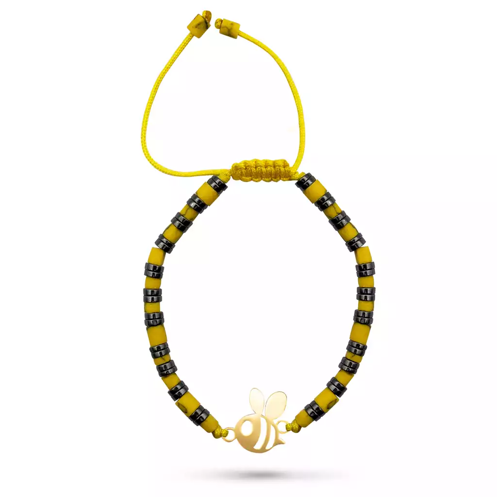 دستبند طلا سنگی زنبور