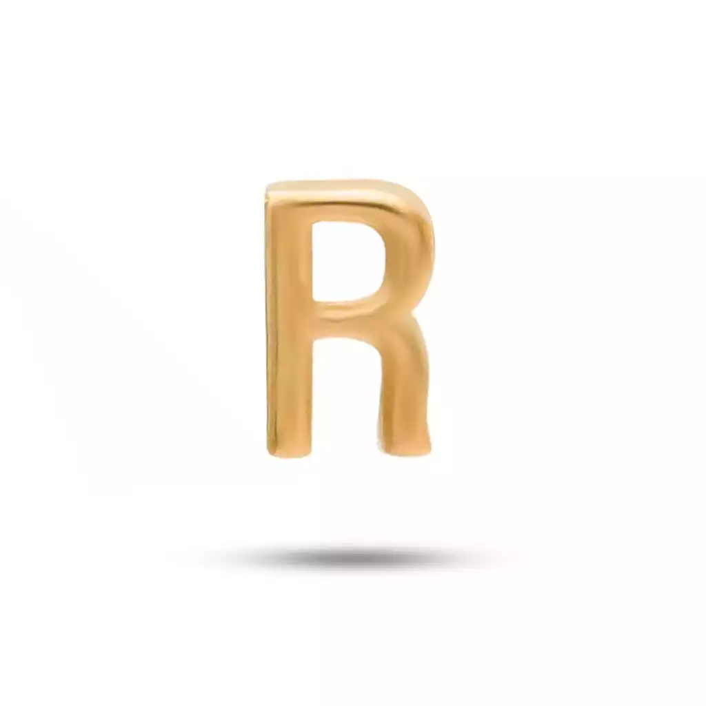 آویز طلا تک حرف R