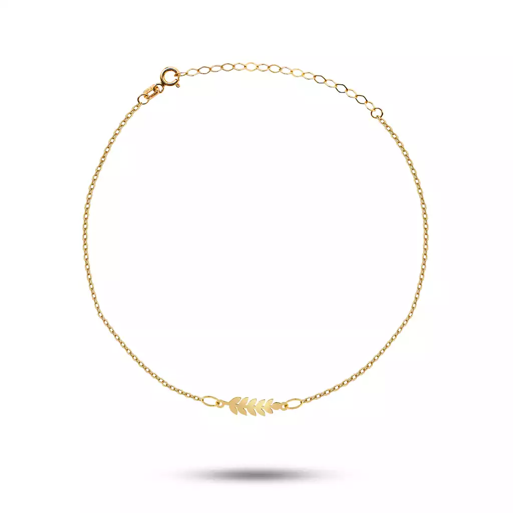 پابند طلا زنجیری گندم