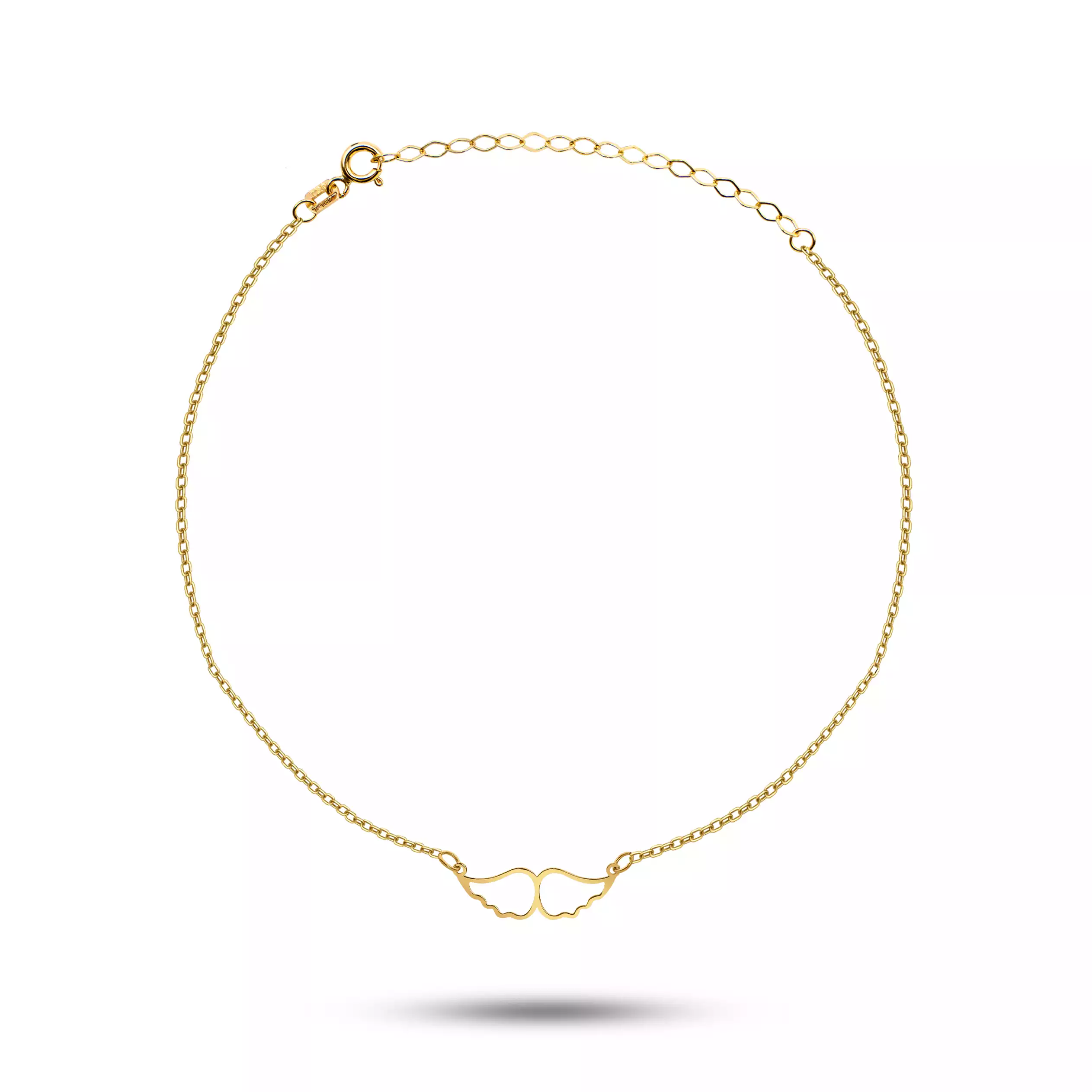 دستبند طلا زنجیری دو بال فرشته