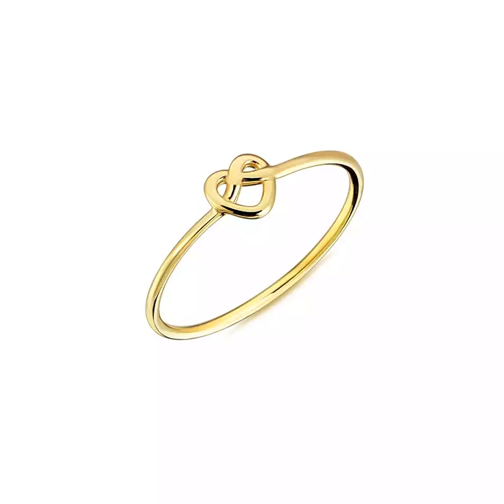 انگشتر طلا بدون نگین قلب و بینهایت آنیل