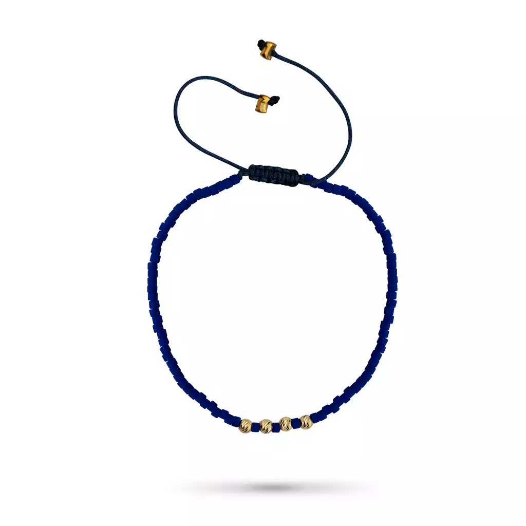 دستبند طلا بافت میوکی نیلگون