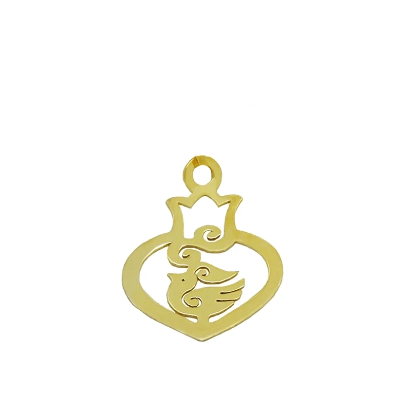 آویز گردنبند طلا 18 عیار زنانه مدل MM0974 طرح پرنده