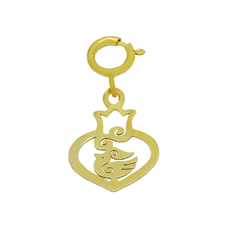 آویز گردنبند طلا 18 عیار زنانه مدل MM0974 طرح پرنده