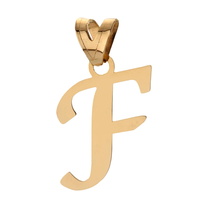 آویز گردنبند طلا 18 عیار زنانه مدل حرف لاتین F