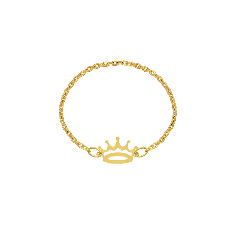 انگشتر طلا 18 عیار زنانه  مدل MR1465 تاج زنجیری