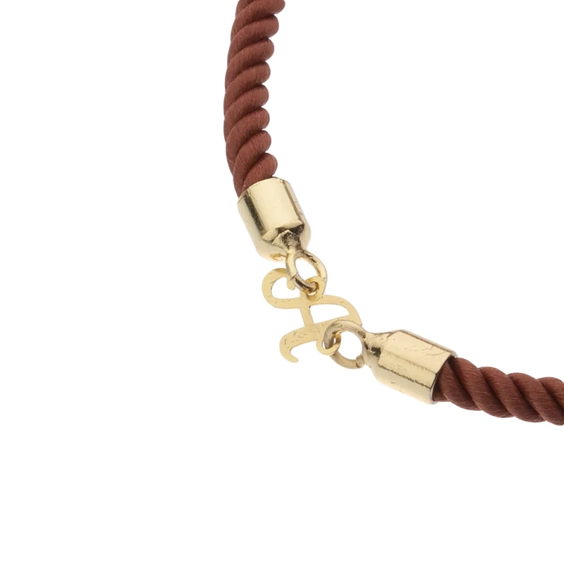 دستبند طلا 18 عیار زنانه مدل MB1520 طرح حرف لاتین A