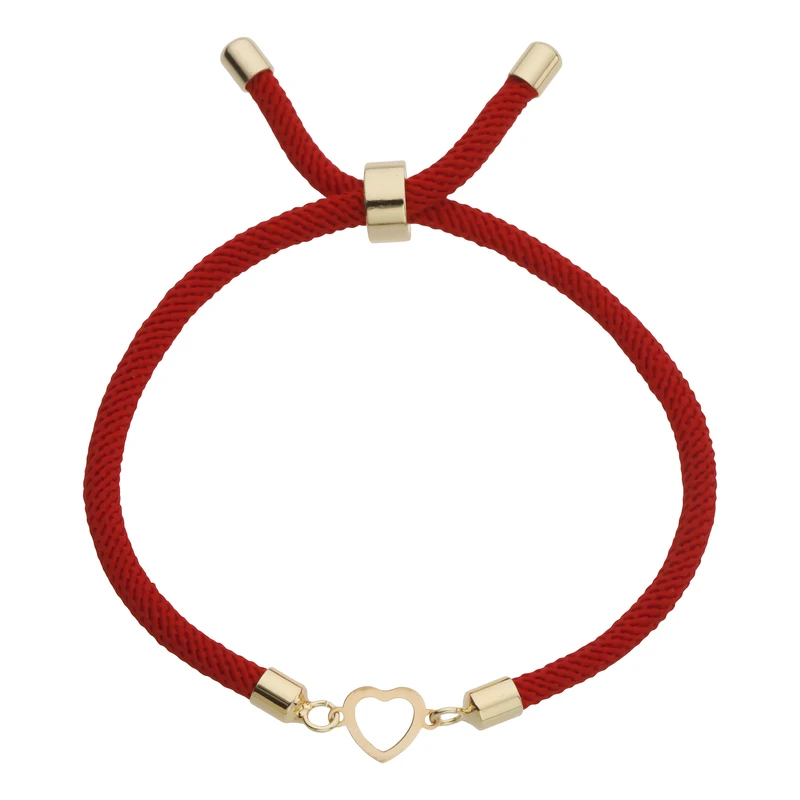 دستبند طلا 18 عیار زنانه طرح قلب کدMB1669