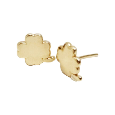 گوشواره طلا 18 عیار زنانه میخی مدل شبدر