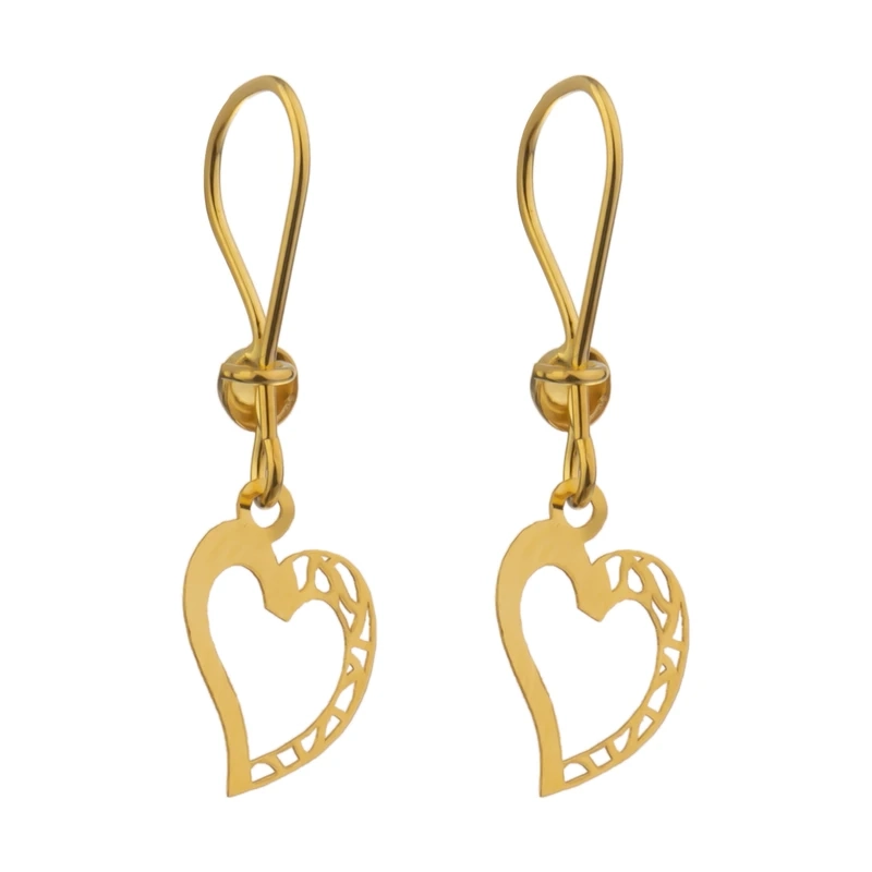 نیم ست طلا 18 عیار زنانه  مدل MS0577 طرح قلب