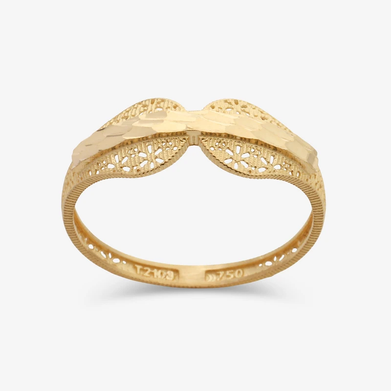 انگشتر بدون نگین طلا 18 عیار مدل ایوا SH26-2-2