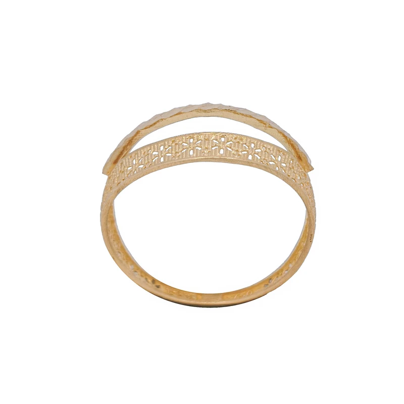 انگشتر بدون نگین طلا 18 عیار مدل ایوا کد S15-15