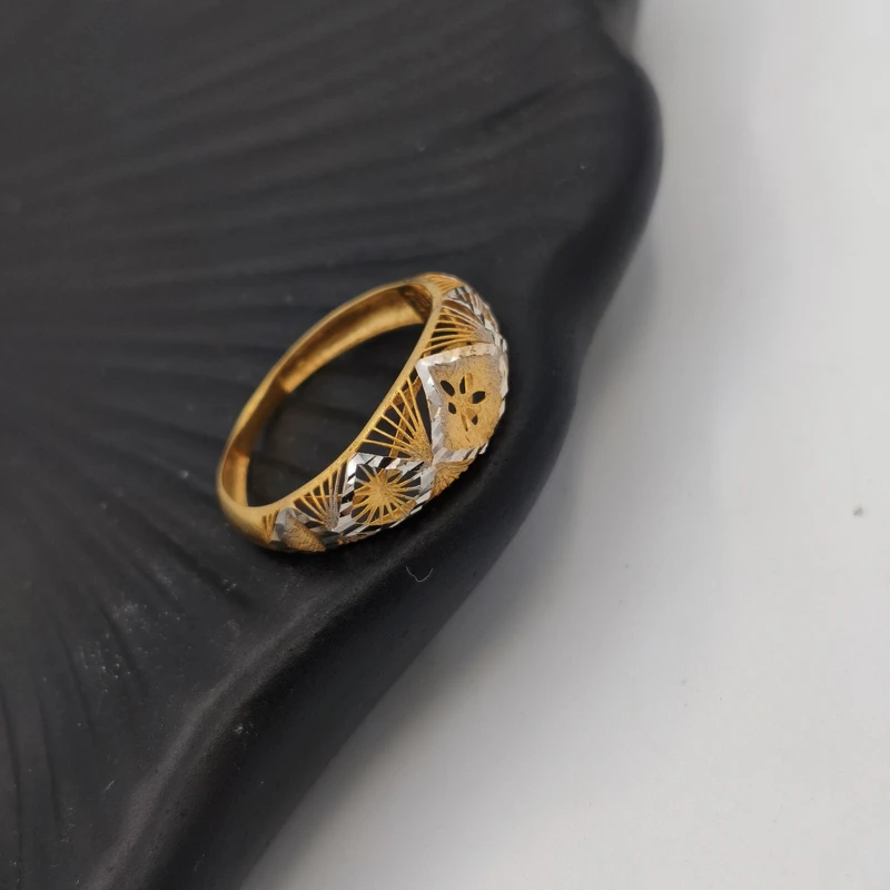 انگشتر بدون نگین طلا 18 عیار مدل آندرومدا BA-8P-14