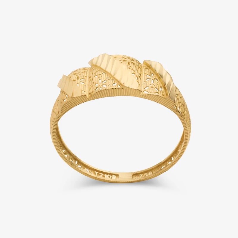 انگشتر بدون نگین طلا 18 عیار مدل ایوا کد Me26-20