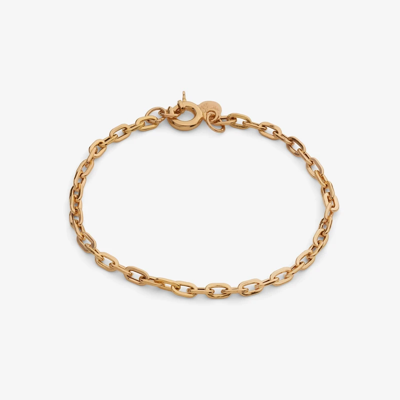 دستبند زنجیری طلا کم اجرت 18 عیار زنانه ناریا مدل هرمس کد S15