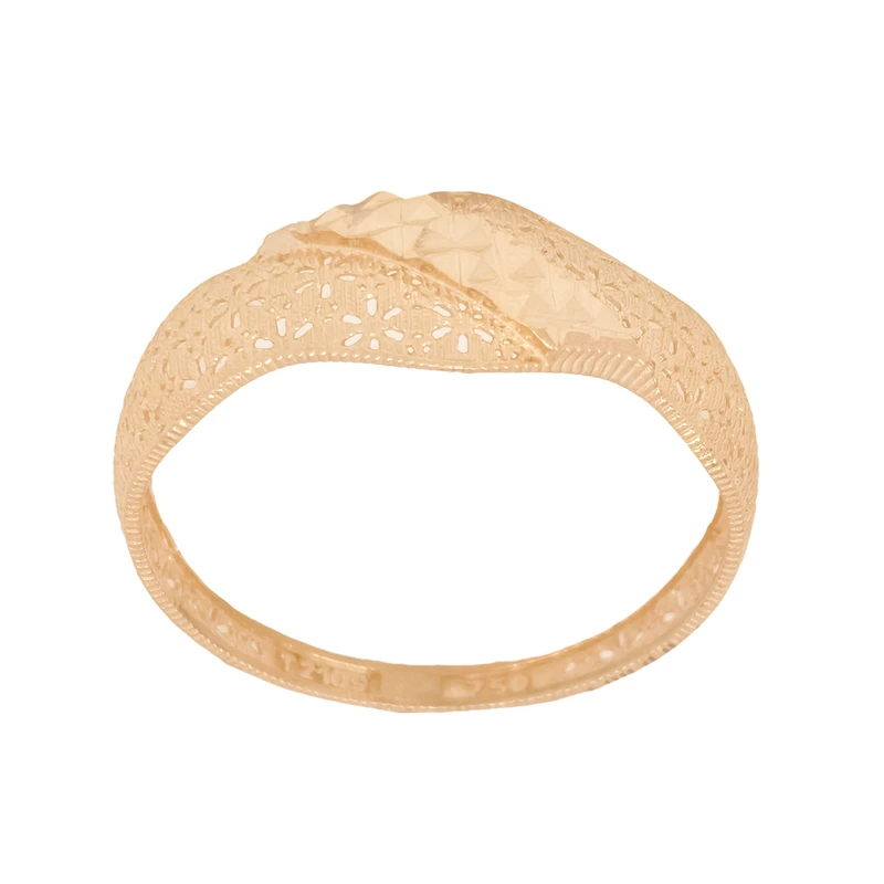 انگشتر بدون نگین طلا 18 عیار مدل ایوا کد AZ26-1