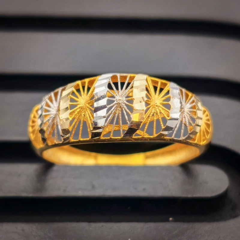 انگشتر بدون نگین طلا 18 عیار مدل آندرومدا AZ19-2