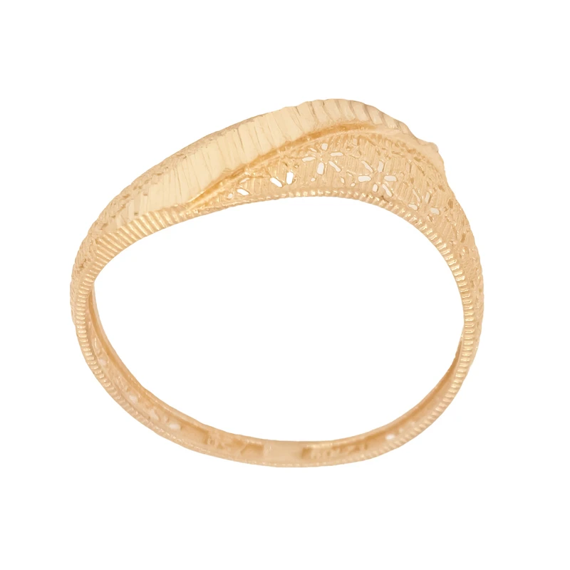 انگشتر بدون نگین طلا 18 عیار مدل ایوا کد AZ26-12