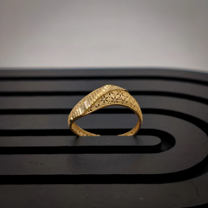 انگشتر بدون نگین طلا 18 عیار مدل ایوا کد AZ26-12