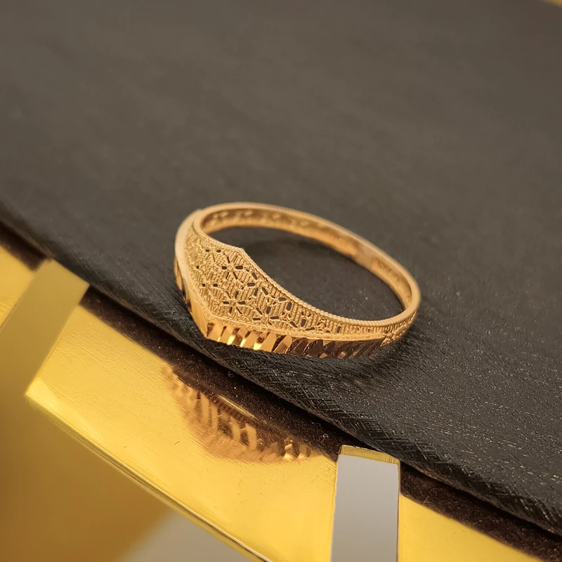 انگشتر بدون نگین طلا 18 عیار مدل ایوا کد BA-1-8