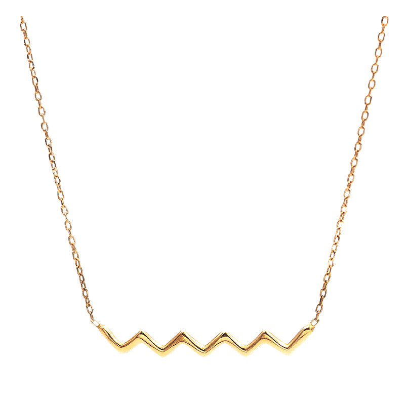 گردنبند طلا زنانه مدل زیگزاگ