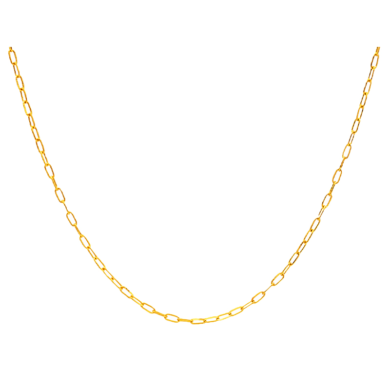 گردنبند طلا زنانه مدل زنجیر هرمس ریز