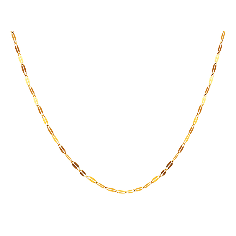 گردنبند طلا زنانه مدل زنجیر پولکی درشت