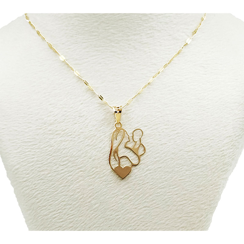 آویز طلا زنانه مدل مادر و کودک کد 1