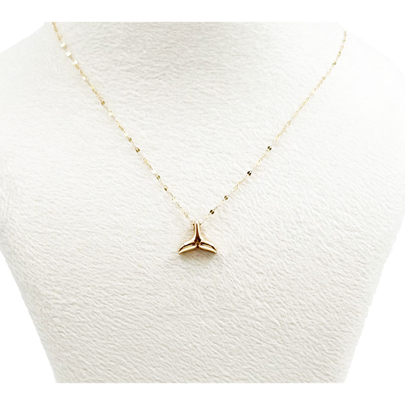 آویز طلا زنانه مدل دم وال