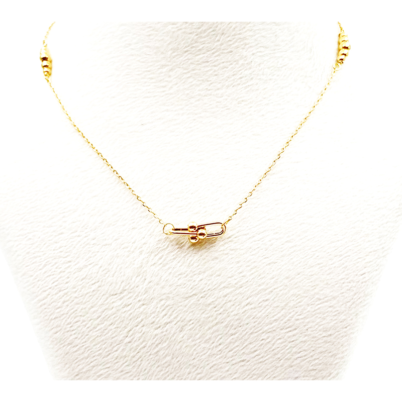 گردنبند طلا زنانه مدل تیفانی و گوی